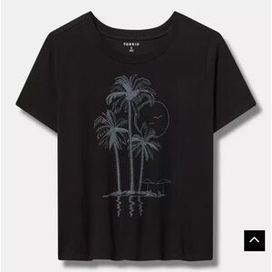 Torrid Black‎ Palm Tree Kids Tee M/L